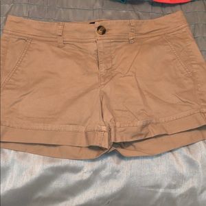 Khaki American eagle midi shorts